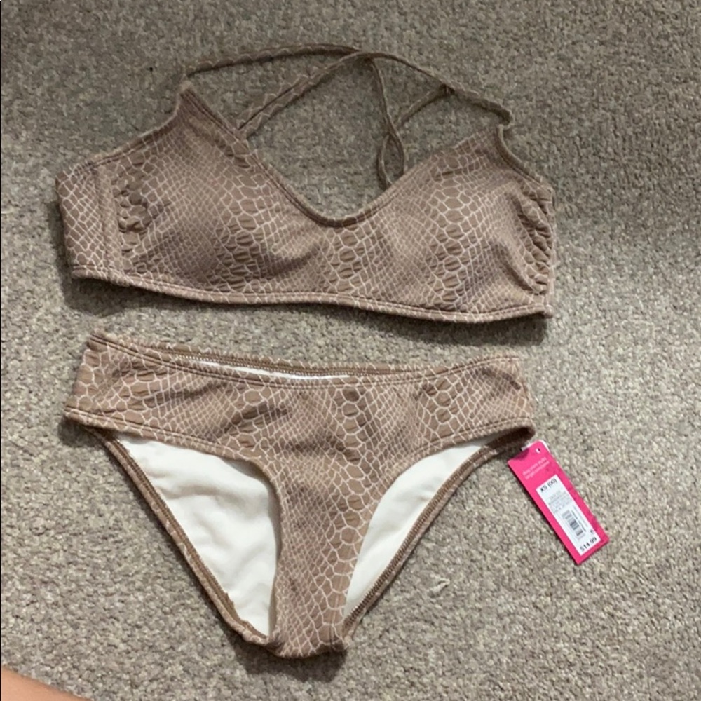 Snake print bathing suit